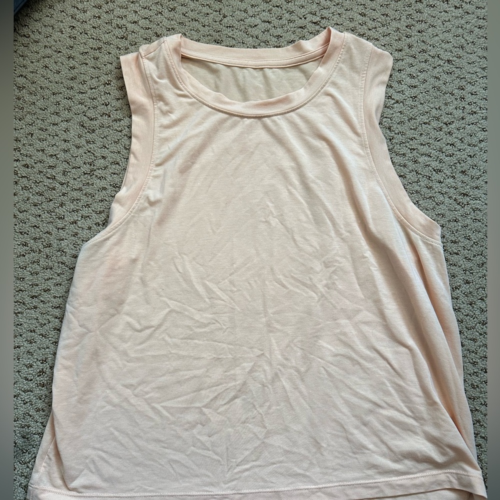 Zella White Muscle Tee Soft Cotton Blend